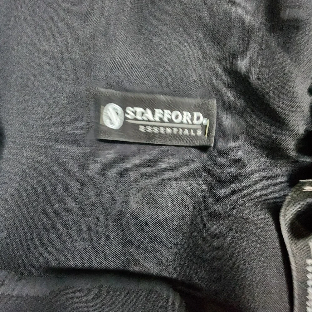 NWT Stafford Essentials 1 Button Tuxedo Jacket Men's 38R Classic Fit Black‎ Wool
